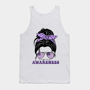 In May We Wear Purple Retro Lupus Awareness Month Tank Top